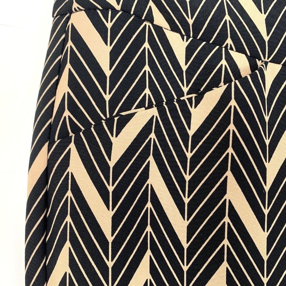 Chico's Wide Leg Pants Sz 0.5 USA Regular 6 Elevated Miter Print NO WRINKLE NWT - Picture 4 of 12